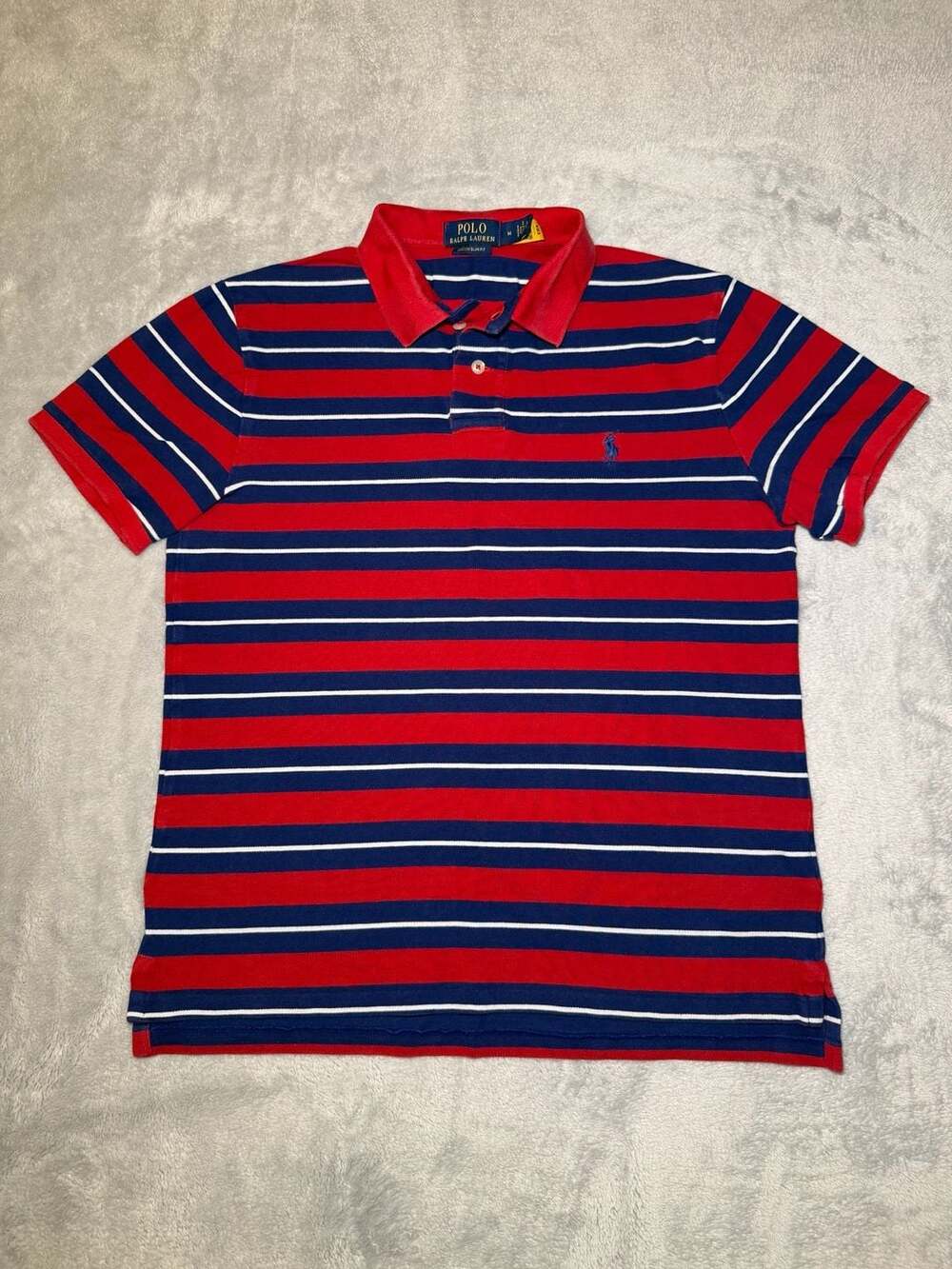 Polo Ralph Lauren Men's Custom Slim Fit Short Sleeve Striped Polo Shirt